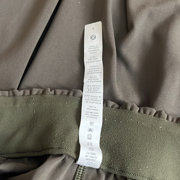 Lululemon | Stretch High Rise olive green jogger Women’s size 4 nylon gorpcore - Picture 9 of 12